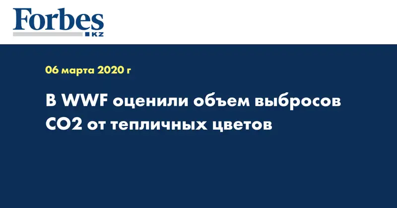 В WWF оценили объем выбросов СО2 от тепличных цветов