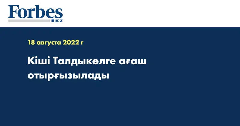 Кіші Талдыкөлге ағаш отырғызылады