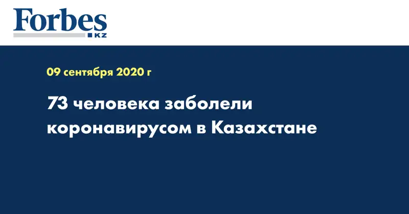  73 человека заболели коронавирусом в Казахстане
