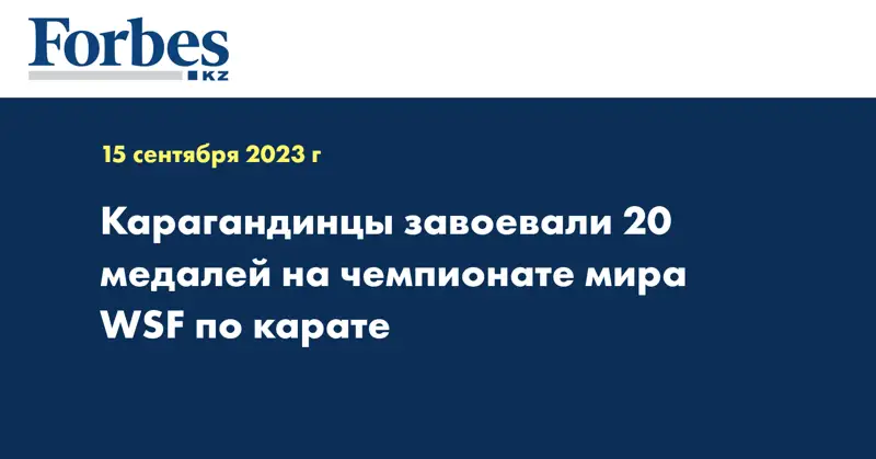 Карагандинцы завоевали 20 медалей на чемпионате мира WSF по карате