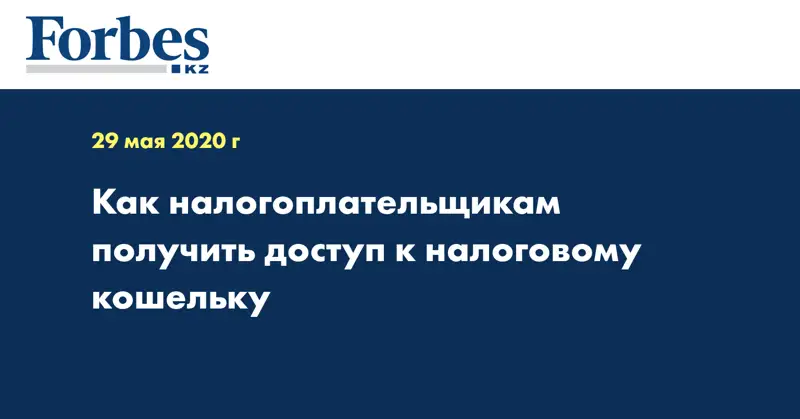 Как налогоплательщикам получить доступ к налоговому кошельку