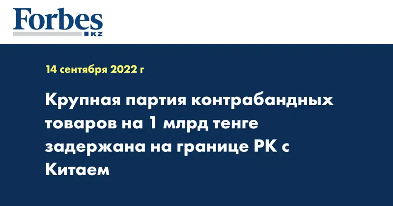 Крупная партия контрабандных товаров на 1 млрд тенге задержана на границе РК с Китаем