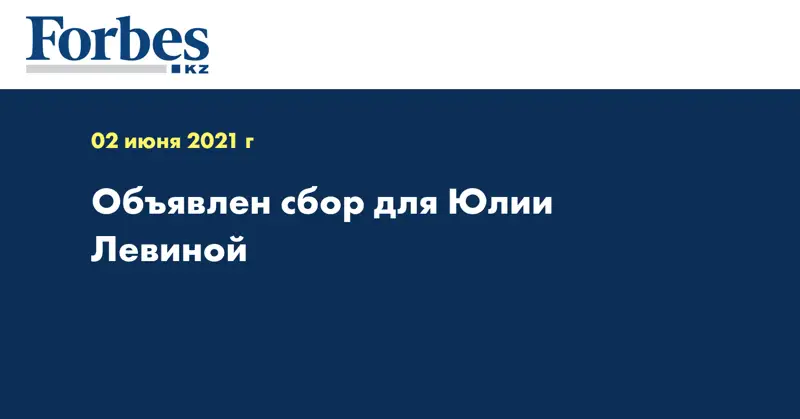 Объявлен сбор для Юлии Левиной