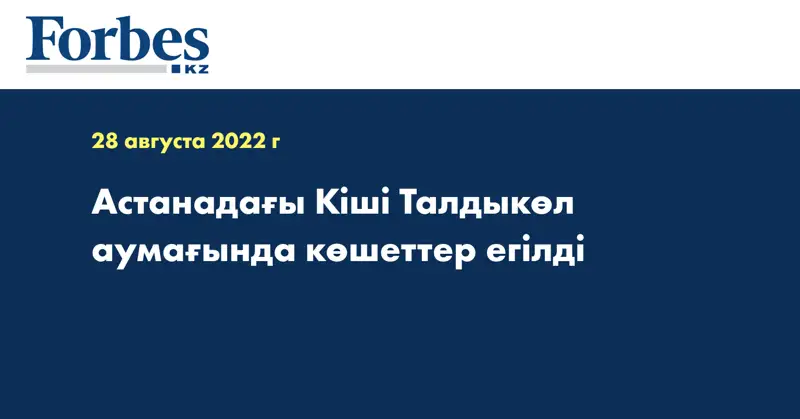 Астанадағы Кіші Талдыкөл аумағында көшеттер егілді