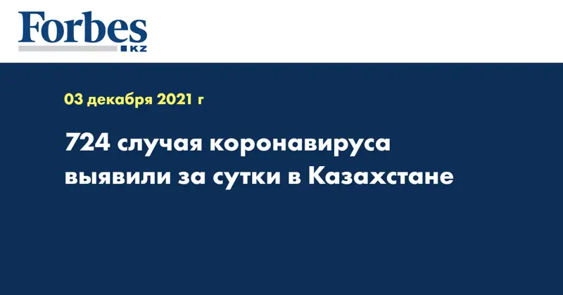 724 случая коронавируса выявили за сутки в Казахстане
