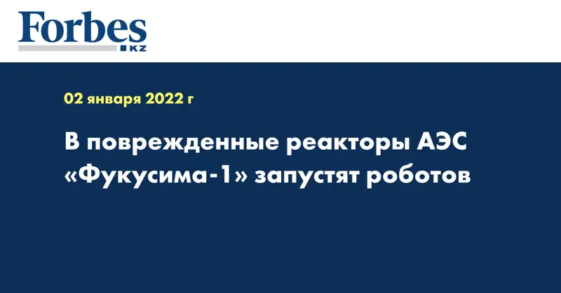 В поврежденные реакторы АЭС «Фукусима-1» запустят роботов