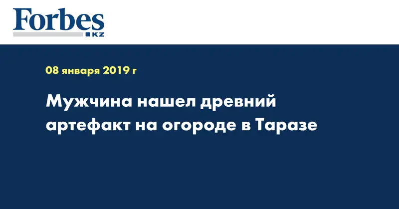 Мужчина нашел древний артефакт на огороде в Таразе