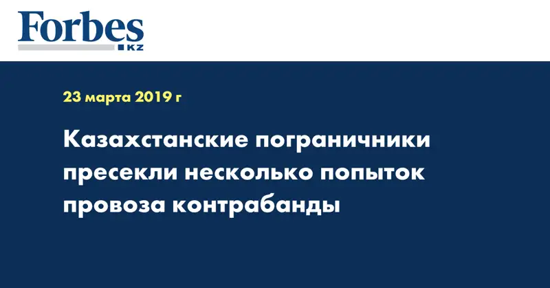 Казахстанские пограничники пресекли несколько попыток провоза контрабанды