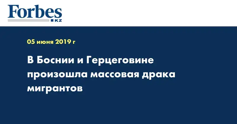 В Боснии и Герцеговине произошла массовая драка мигрантов