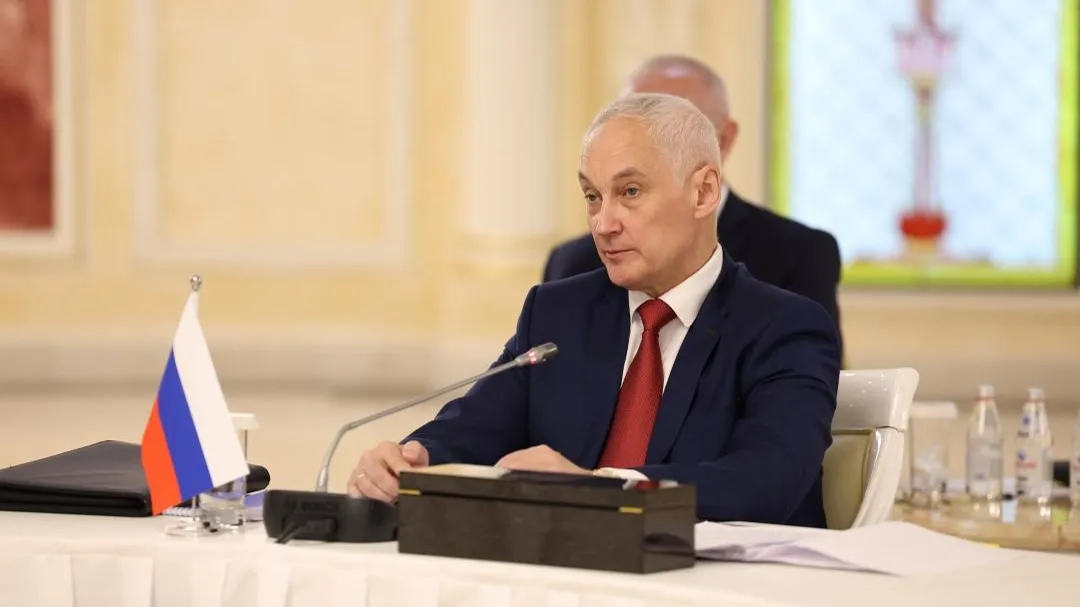 Министр обороны России Андрей Белоусов на встрече министров обороны стран ОДКБ в Алматы 