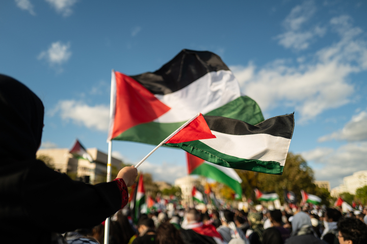 Митинг в поддержку Палестины с Вашингтоне (США) 21 октября 2023 года 