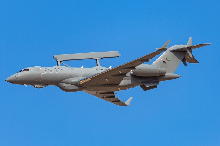 Многоцелевая воздушная платформа раннего предупреждения и управления Bombardier/Saab GlobalEye ВВС ОАЭ