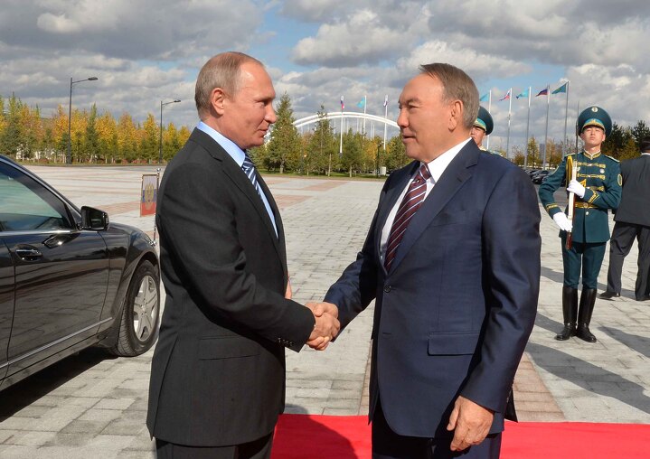 Владимир Путин и Нурсултан Назарбаев в 2016 году в Астане