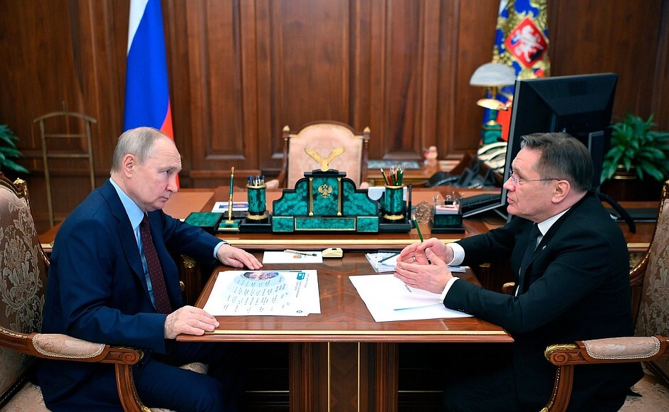 Владимир Путин и Алексей Лихачев