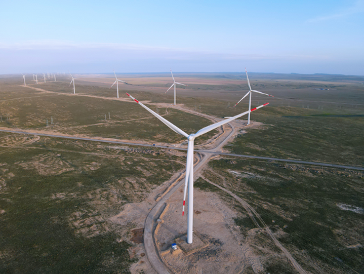 Жанатасская ветровая электростанция в Сарысуском районе, которую построила China Power 