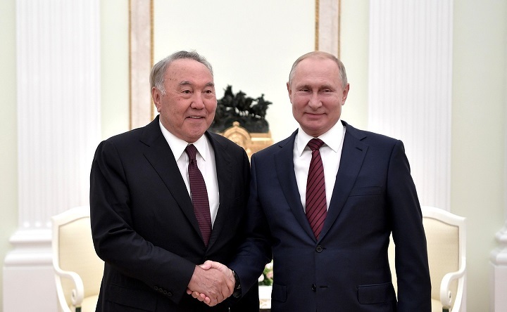 Нурсултан Назарбаев и Владимир Путин на встрече 7 сентября 2019 года
