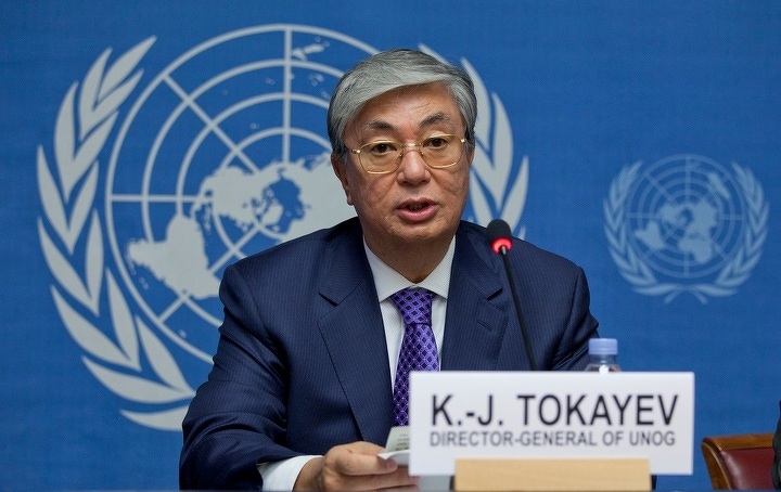 Касым-Жомарт Токаев в период, когда он возглавлял отделение ООН в Женеве