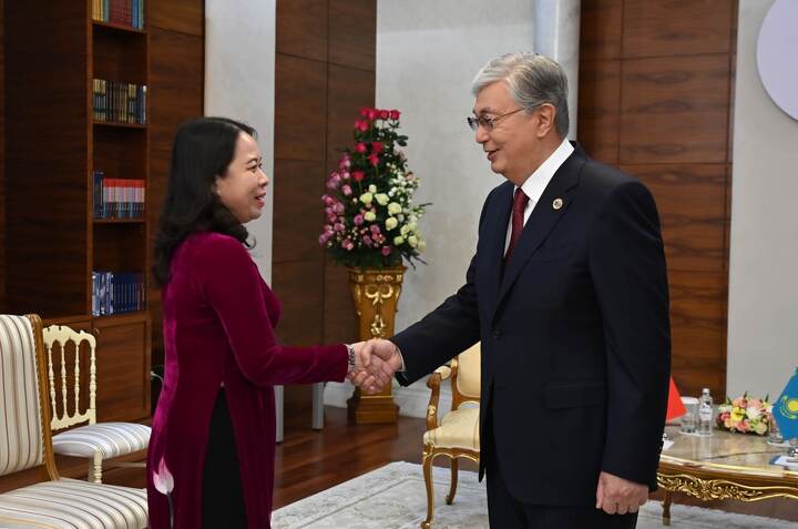 Перед началом саммита президент Казахстана Касым-Жомарт Токаев провел встречу с вице-президентом Вьетнама Во Тхи Ань Суан