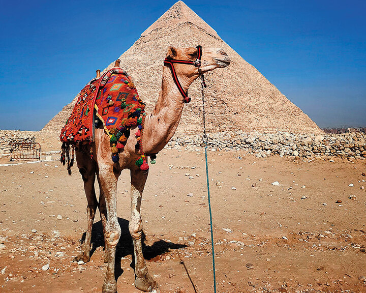 Пирамида Хафра с остатками облицовки