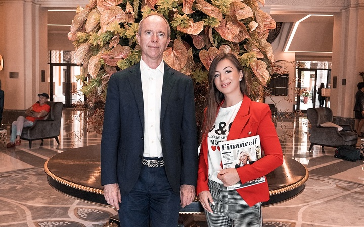 Elvira Gavrilova and Glyn Hutchinson, the owner of Icon Connect company (Monaco, the Head Office of Icon Connect)