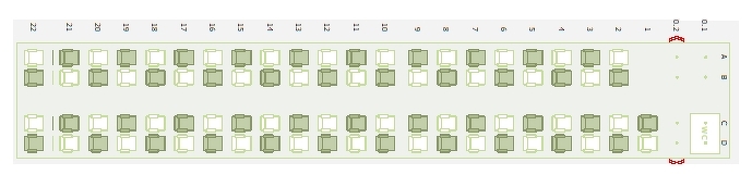 Схема рассадки пассажиров в самолетах Qazaq Air