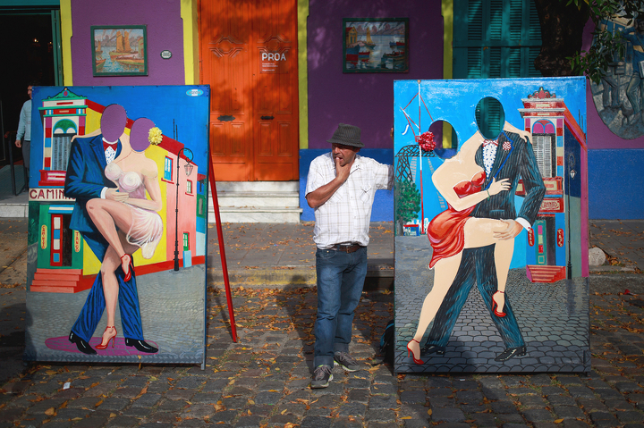 Colorful Caminito street in the La Boca, Buenos Aires, Argentina