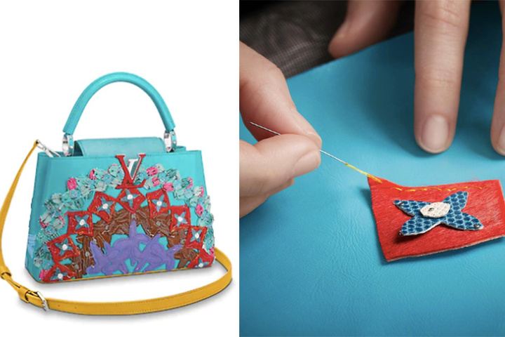 Сумка Capucines, выпущенная в коллаборации с художницей Тшабалалой Селф