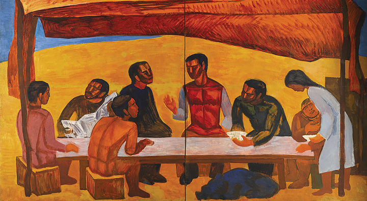 Салихитдин Айтбаев, «На целине. Обед», 1960 Салихитдин Айтбаев, «На целине. Обед», 1960