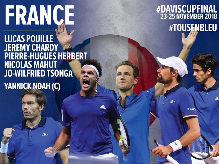 Постер сборной Франции к финальному матчу Кубка Дэвиса 2018 года