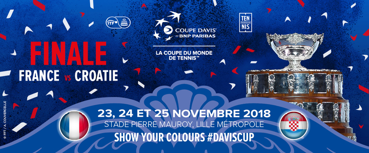 Постер финального матча Кубка Дэвиса 2018 года между сборными Франции и Хорватии