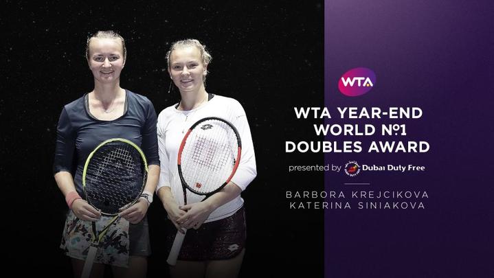 Барбора Крейчикова и Катержина Синякова, двукратные победительницы турниров «Большого шлема» и лучшая женская пара 2018 года