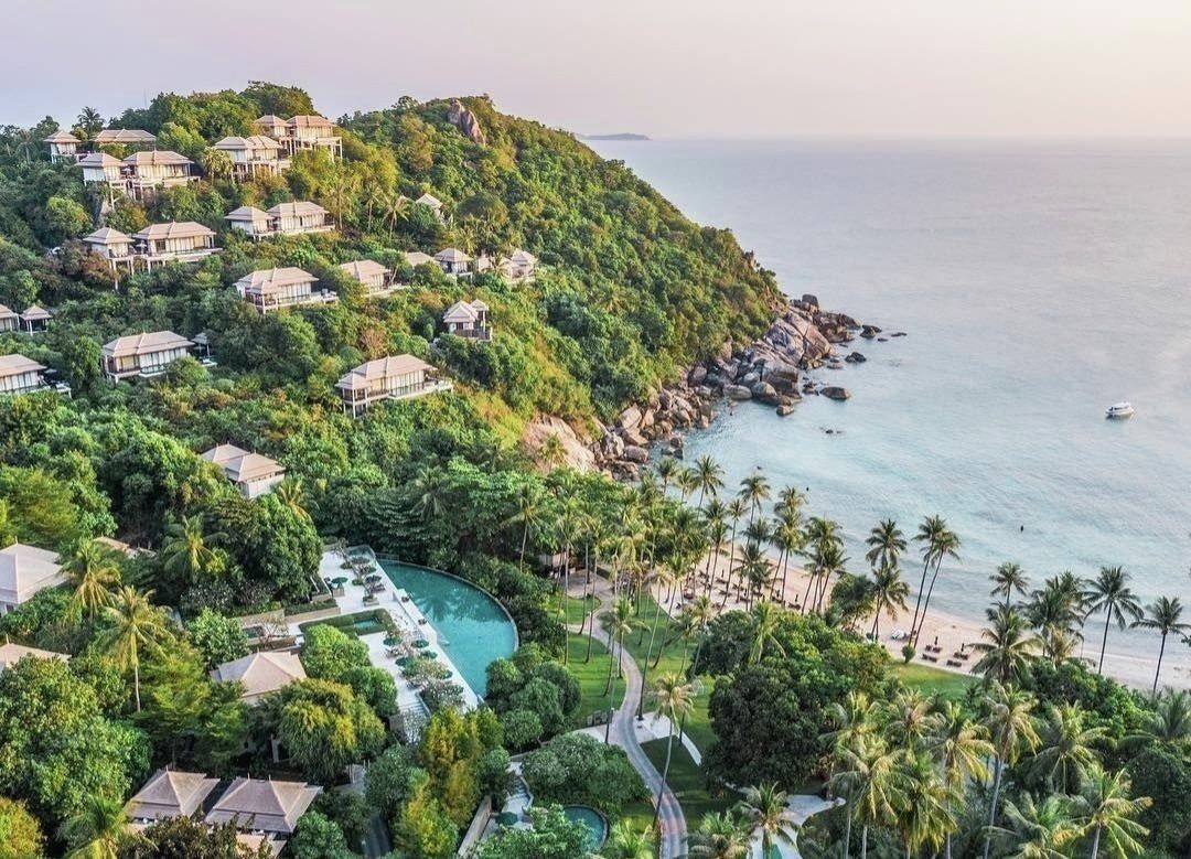 Вид на курорт Banyan Tree Samui Вид на курорт Banyan Tree Samui Самуи