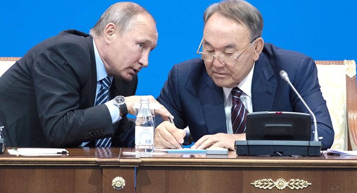 Владимир Путин и Нурсултан Назарбаев