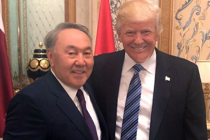 Нурсултан Назарбаев и Дональд Трамп. Нурсултан Назарбаев и Дональд Трамп.