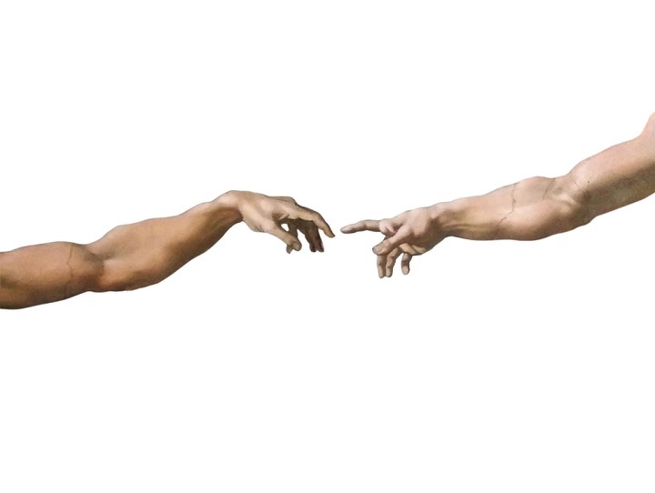 Michelangelo's masterpiece: The Creation of Adam in Sistine Chapel, Vatican Museum.