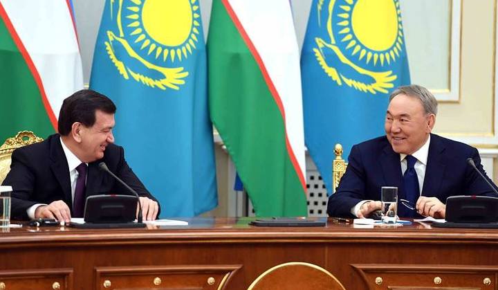 Шавкат Мирзиеев и Нурсултан Назарбаев.
