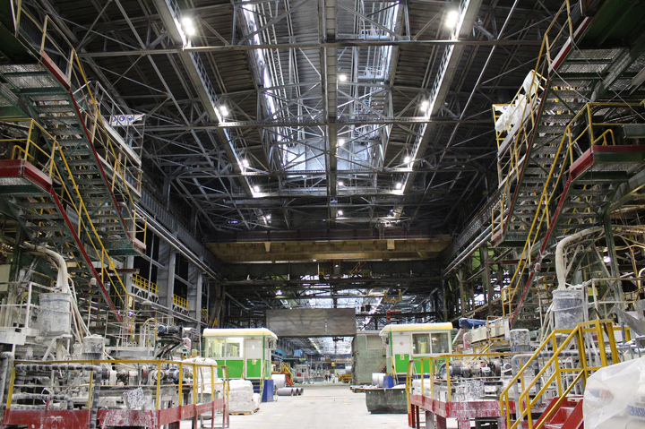 Модернизация освещения предприятия «Виз – Сталь», входящего в группу НЛМК, Россия