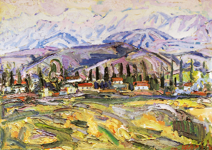 Жанатай Шарденов «Предгорья», 1977 год; первая работа художника в коллекции Смагулова Жанатай Шарденов «Предгорья», 1977 год; первая работа художника в коллекции Смагулова