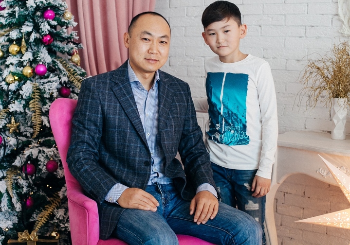 Андрей Ким с сыном