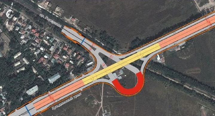 Схема развязки на Рыскулова - Кульджинский тракт.