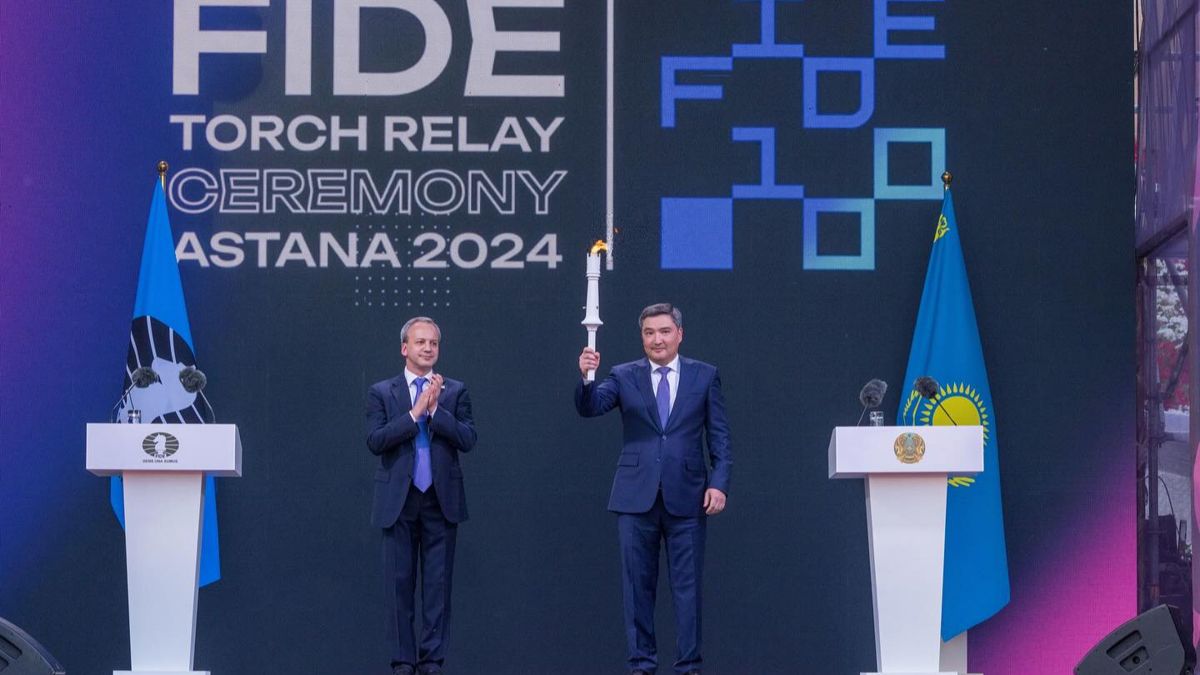 Президент ФИДЕ Аркадий Дворкович и премьер-министр РК Олжас Бектенов открывают командный чемпионат мира — 2024 по рапиду и блицу