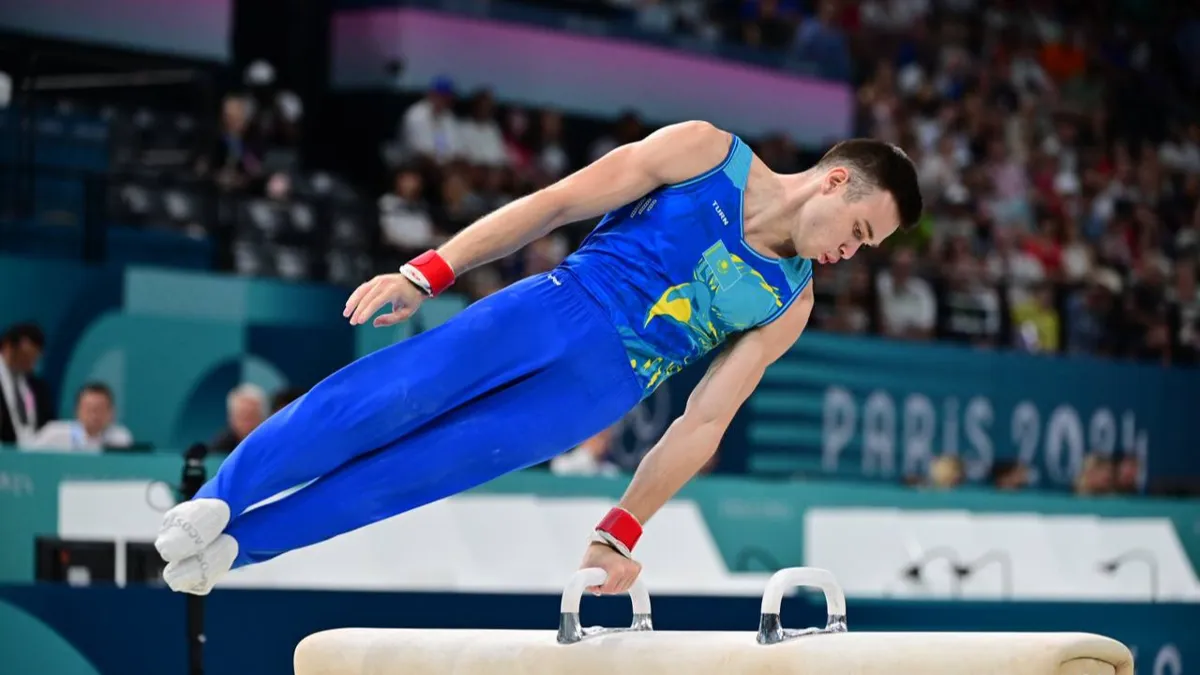 Нариман Курбанов во время выступления на Олимпиаде-2024