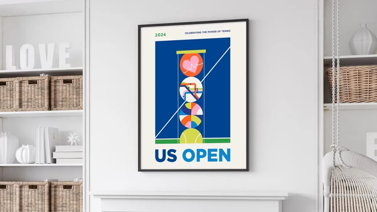 Официальный постер Открытого чемпионата США по теннису 2024 года носит название Celebrating the Power of Tennis (Прославляя силу тенниса) Официальный постер Открытого чемпионата США по теннису 2024 года носит название Celebrating the Power of Tennis (Прославляя силу тенниса)