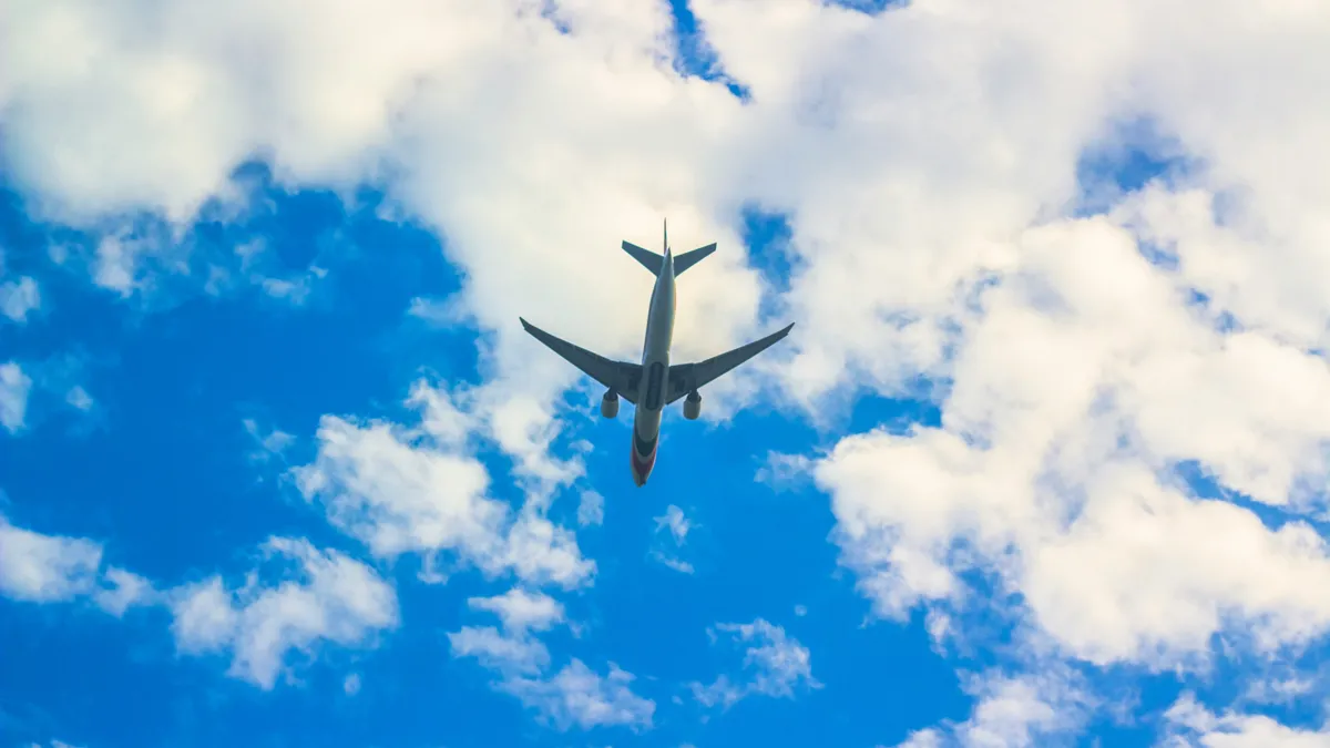 Boeing 787 Dreamliner Boeing 787 Dreamliner летит в небе