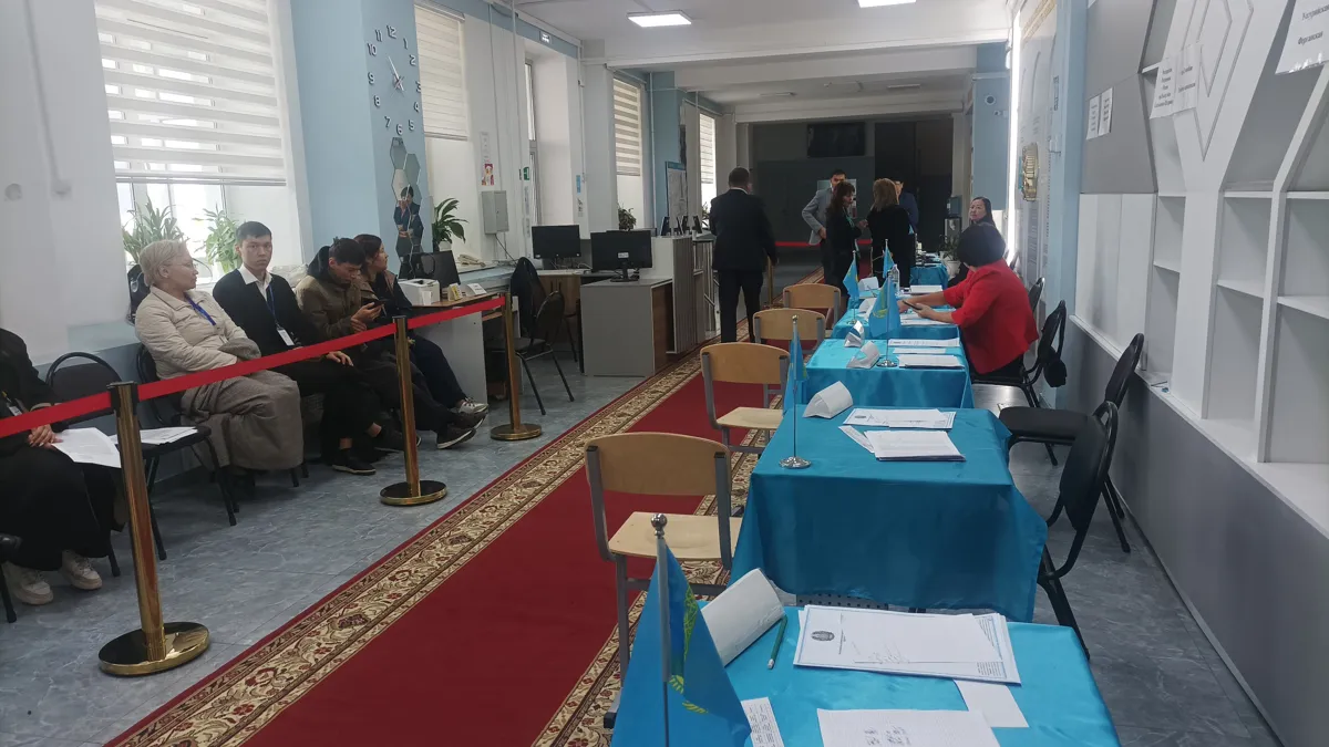 На одном из участков для голосования в Алматы