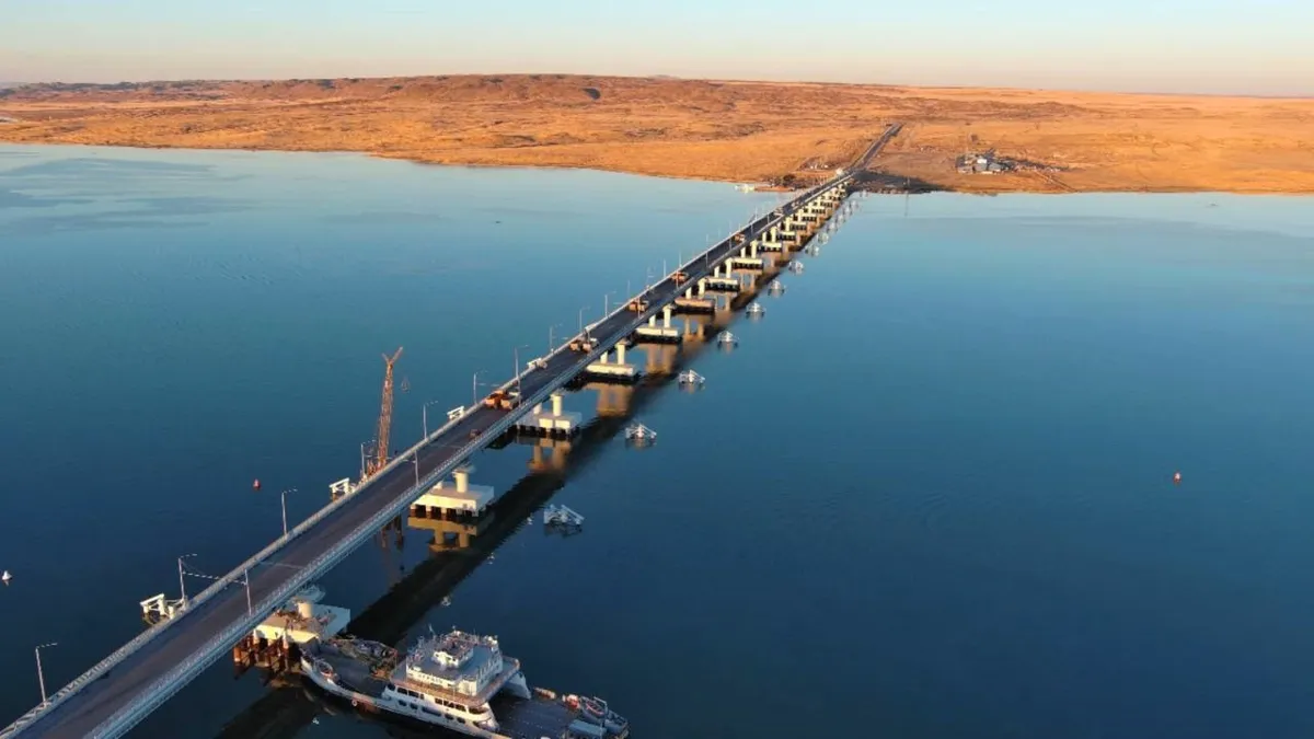 Мост через Бухтарминское водохранилище 
