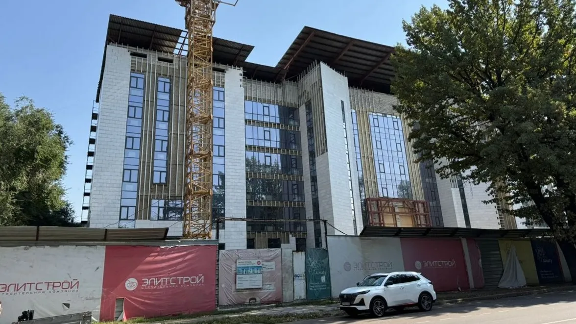 Недостроенное здание Алматинского городского суда Новое административное здание Алматинского городского суда