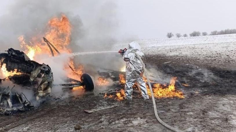 На месте крушения Ми-8