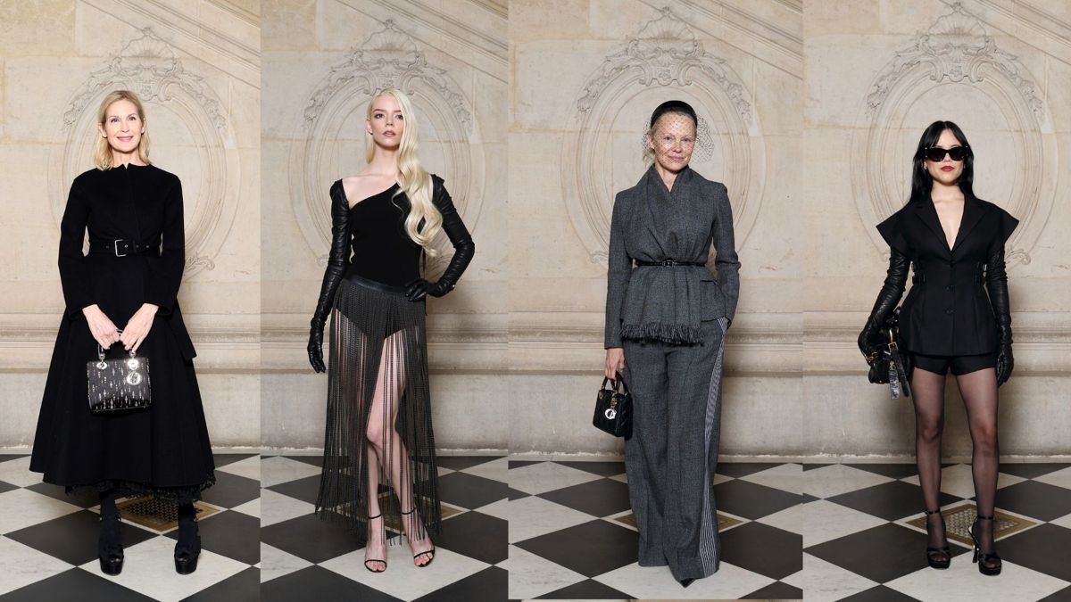 Гости показа Dior Haute Couture «Весна - лето 2025» в музее Родена, слева направо: актрисы Келли Разерфорд, Аня Тейлор-Джой, Памела Андерсон, Дженна Ортега Гости показа Dior Haute Couture «Весна - лето 2025» в музее Родена слева направо: актрисы Келли Разерфорд, Аня Тейлор-Джой, Памела Андерсон, Дженна Ортега