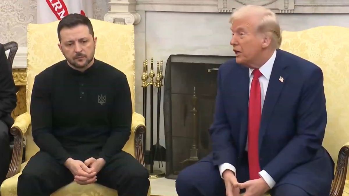 Владимир Зеленский и Дональд Трамп в Белом доме Владимир Зеленский и Дональд Трамп в Белом доме, 28 февраля 2025